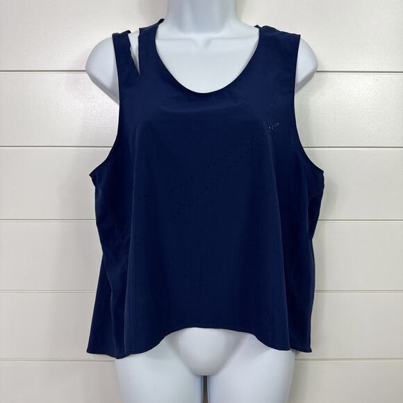 Nike Dri-Fit Flex Training Perforated Tank Top Navy Blue sz M - Picture 1 of 5